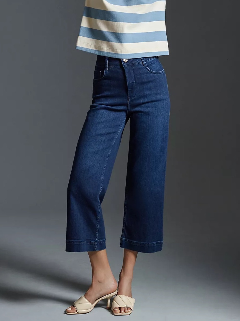 Anthropologie • The Skipper High-Rise Crop Wide-Leg Jeans by Pilcro